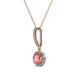 2 - Beth Pink Tourmaline and Diamond Halo Pendant 