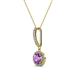 2 - Beth Amethyst and Diamond Halo Pendant 