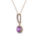2 - Beth Amethyst and Diamond Halo Pendant 