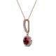 2 - Beth Ruby and Diamond Halo Pendant 