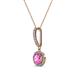 2 - Beth Pink Sapphire and Diamond Halo Pendant 