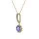 2 - Beth Tanzanite and Diamond Halo Pendant 