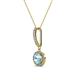 2 - Beth Aquamarine and Diamond Halo Pendant 
