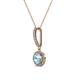 2 - Beth Aquamarine and Diamond Halo Pendant 