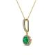 2 - Beth Emerald and Diamond Halo Pendant 