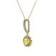 2 - Beth Yellow Sapphire and Diamond Halo Pendant 