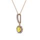 2 - Beth Yellow Sapphire and Diamond Halo Pendant 