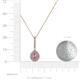 4 - Liz Pink Tourmaline and Diamond Teardrop Halo Pendant 