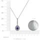 4 - Liz Iolite and Diamond Teardrop Halo Pendant 