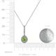 4 - Liz Peridot and Diamond Teardrop Halo Pendant 