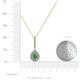 4 - Liz Emerald and Diamond Teardrop Halo Pendant 