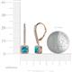 3 - Freda London Blue Topaz and Diamond Halo Dangling Earrings 