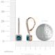 3 - Freda Blue and White Diamond Halo Dangling Earrings 