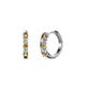 1 - Aricia Petite Citrine and Lab Grown Diamond Hoop Earrings 