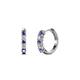 1 - Aricia Petite Iolite and Lab Grown Diamond Hoop Earrings 