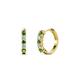1 - Aricia Petite Green Garnet and Lab Grown Diamond Hoop Earrings 
