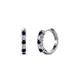 1 - Aricia Petite Blue Sapphire and Lab Grown Diamond Hoop Earrings 