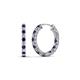 1 - Amara Blue Sapphire and Lab Grown Diamond Hoop Earrings 