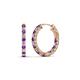 1 - Amara Amethyst and Lab Grown Diamond Hoop Earrings 