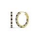 1 - Amara Black and White Lab Grown Diamond Hoop Earrings 