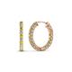 1 - Amara Yellow Sapphire and Lab Grown Diamond Hoop Earrings 
