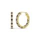 1 - Amara Smoky Quartz and Lab Grown Diamond Hoop Earrings 