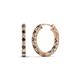 1 - Amara Smoky Quartz and Lab Grown Diamond Hoop Earrings 