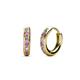 1 - Cianna 1.80mm (0.25 ctw) Petite Amethyst and Lab Grown Diamond Hoop Earrings 