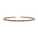 1 - Cliona 2.00 mm Smoky Quartz and Lab Grown Diamond Eternity Tennis Bracelet 