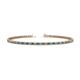 1 - Cliona 2.00 mm London Blue Topaz and Lab Grown Diamond Eternity Tennis Bracelet 
