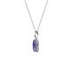 2 - Edlyn Tanzanite and Diamond Halo Pendant 