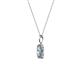 2 - Edlyn Aquamarine and Diamond Halo Pendant 