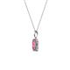 2 - Edlyn Pink Tourmaline and Diamond Halo Pendant 