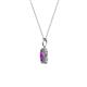 2 - Edlyn Amethyst and Diamond Halo Pendant 