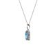 2 - Edlyn Blue Topaz and Diamond Halo Pendant 