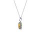 2 - Edlyn Citrine and Diamond Halo Pendant 