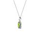 2 - Edlyn Peridot and Diamond Halo Pendant 