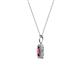 2 - Edlyn Rhodolite Garnet and Diamond Halo Pendant 