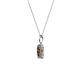 2 - Edlyn Smoky Quartz and Diamond Halo Pendant 