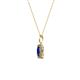 2 - Edlyn Blue Sapphire and Diamond Halo Pendant 