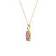 2 - Edlyn Pink Tourmaline and Diamond Halo Pendant 