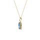 2 - Edlyn Blue Topaz and Diamond Halo Pendant 