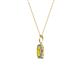 2 - Edlyn Yellow Sapphire and Diamond Halo Pendant 