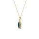2 - Edlyn London Blue Topaz and Diamond Halo Pendant 