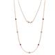 1 - Salina (7 Stn/2.6mm) Ruby and Lab Grown Diamond on Cable Necklace 