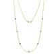 1 - Salina (7 Stn/2.6mm) Iolite and Lab Grown Diamond on Cable Necklace 