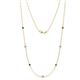 1 - Salina (7 Stn/2.6mm) Black and White Lab Grown Diamond on Cable Necklace 