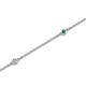 2 - Aizza (5 Stn/2mm) Emerald and Lab Grown Diamond Station Bracelet 