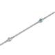 2 - Aizza (5 Stn/2mm) London Blue Topaz and Lab Grown Diamond Station Bracelet 