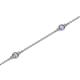 2 - Aizza (5 Stn/2.4mm) Tanzanite and Lab Grown Diamond Station Bracelet 